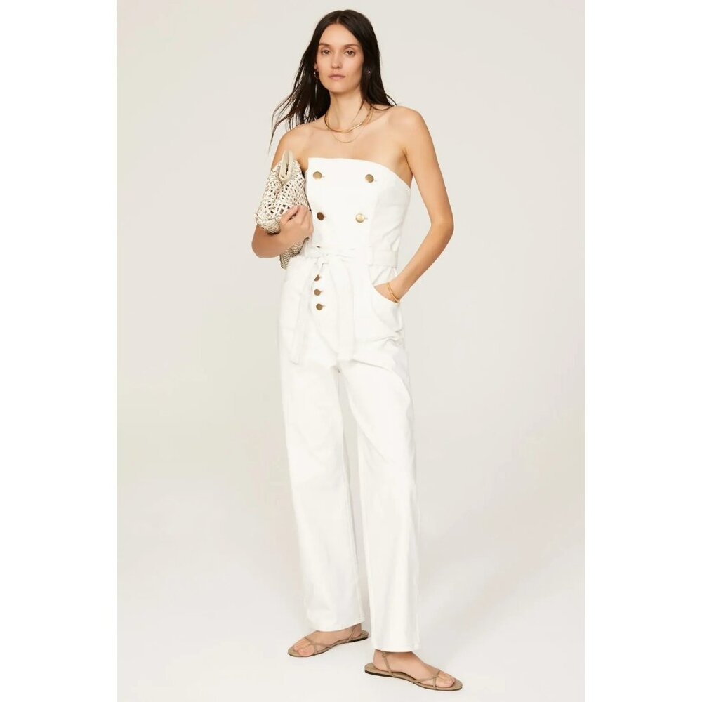 N-9. Marissa Webb Collective Strapless Jumpsuit White US 6